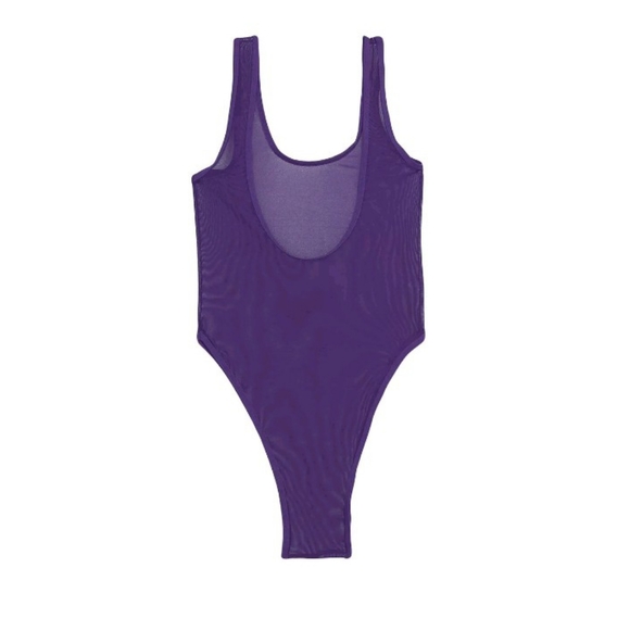 🆕 Women High Cut Bodysuit Leotard Purple Pink Red One Size - Picture 11 of 16